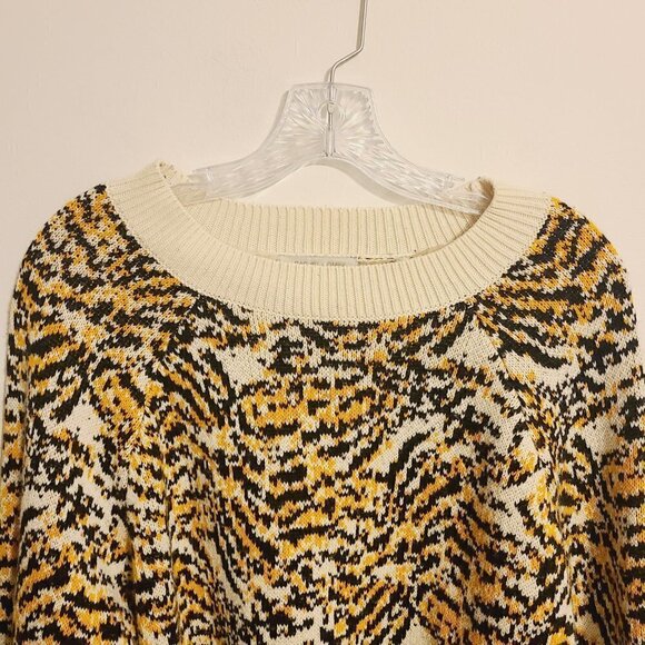 Rachel Comey | Women's Animal Print Wool Blend Crewneck Sweater (Size XL) - Picture 4 of 12